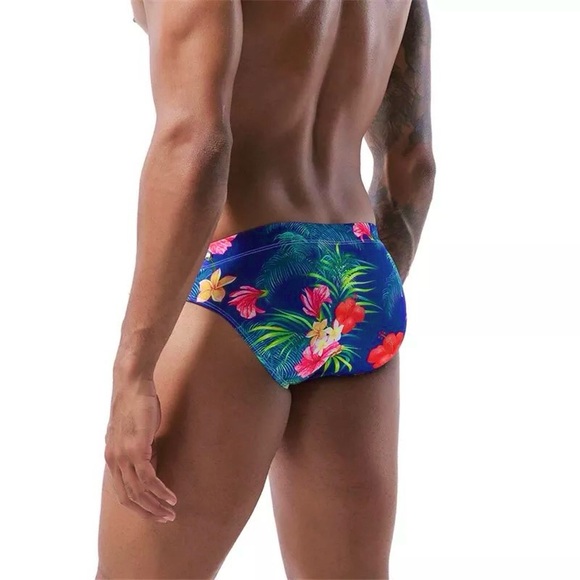 Floral Men Swim Brief - Picture 3 of 8